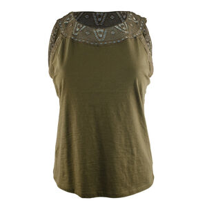 NWT Lauren Ralph Lauren Women's Plus Size Crocheted Tank Top-OM-1X $64.5